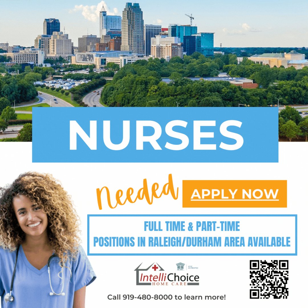 IntelliChoice's tweet image. Raleigh/Durham area RNs and LPNs, please apply directly for Private Duty Nursing positions by clicking the following link:  bit.ly/3fUaFxp:  bit.ly/3UPs5tH
