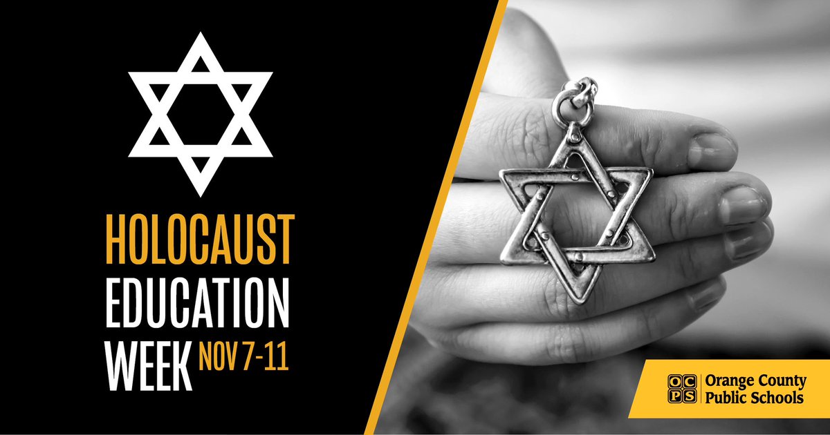 Holocaust Education Week recognizes the anniversary of Kristallnacht, November 9-10, 1938, a major turning point in persecution by the Nazi regime when rioters attacked 267 synagogues and 7,500 Jewish businesses and killed 91 Jewish people.
#holocausteducationweek #ocps
