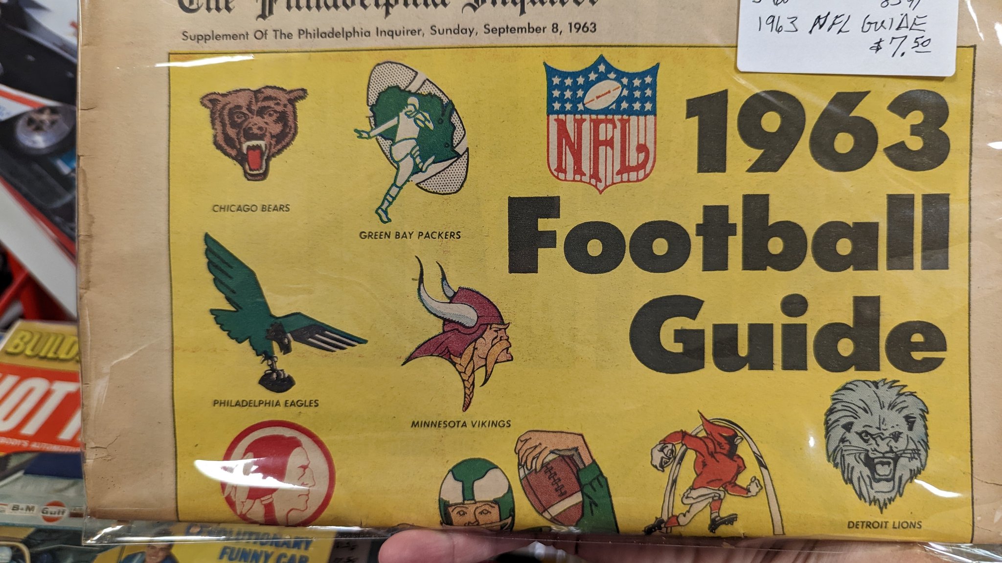 1963 Vintage New York Giants - Philadelphia Eagles Football