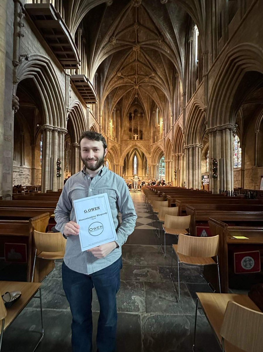 Georgehaowen's tweet photo. Today's the day! @worcesterphil sounding fabulous on their 50th anniversary. Looking forward to hearing my Worcestershire Rhapsody come alive in Pershore Abbey this afternoon. https://t.co/MYvyhYyoWV