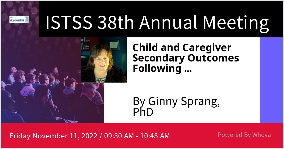 I am speaking at ISTSS 38th Annual Meeting. Please check out my talk if you're attending the event! #ISTSS2022 #ISTSS #ISTSSNews - via #Whova event app