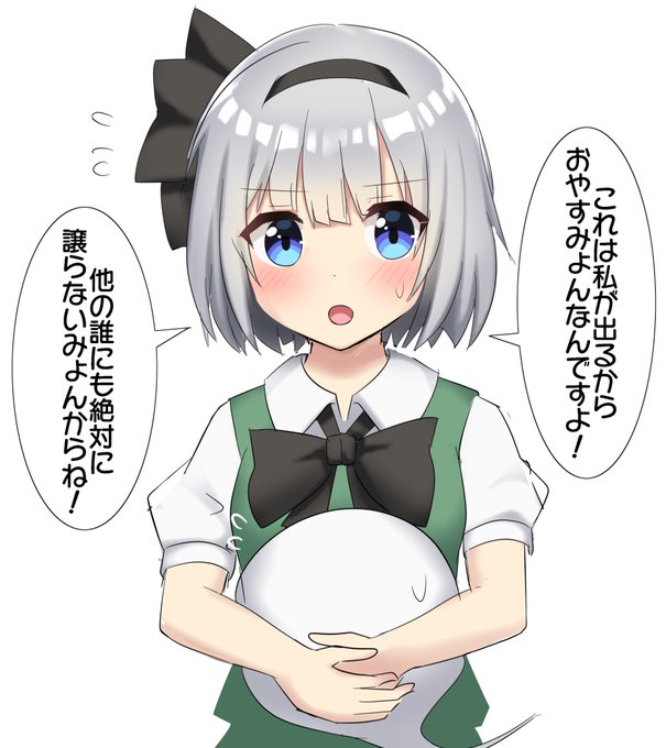 ご立腹な妖夢ちゃん…おやすみょん〜 