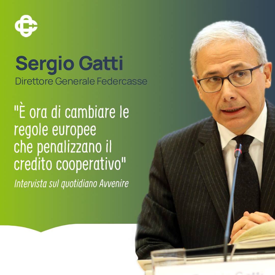 FedercasseBCC's tweet photo. BCC e Casse Rurali, pur avendo dimensioni contenute e finalità #mutualistiche, sono classificate come "sistemiche" sotto il profilo del rischio. Il #governo ci affianchi in questa sfida.
Lo afferma il DG di Federcasse, Sergio Gatti, in un’intervista sul quotidiano @Avvenire_Nei . https://t.co/QLSaZFtkkC