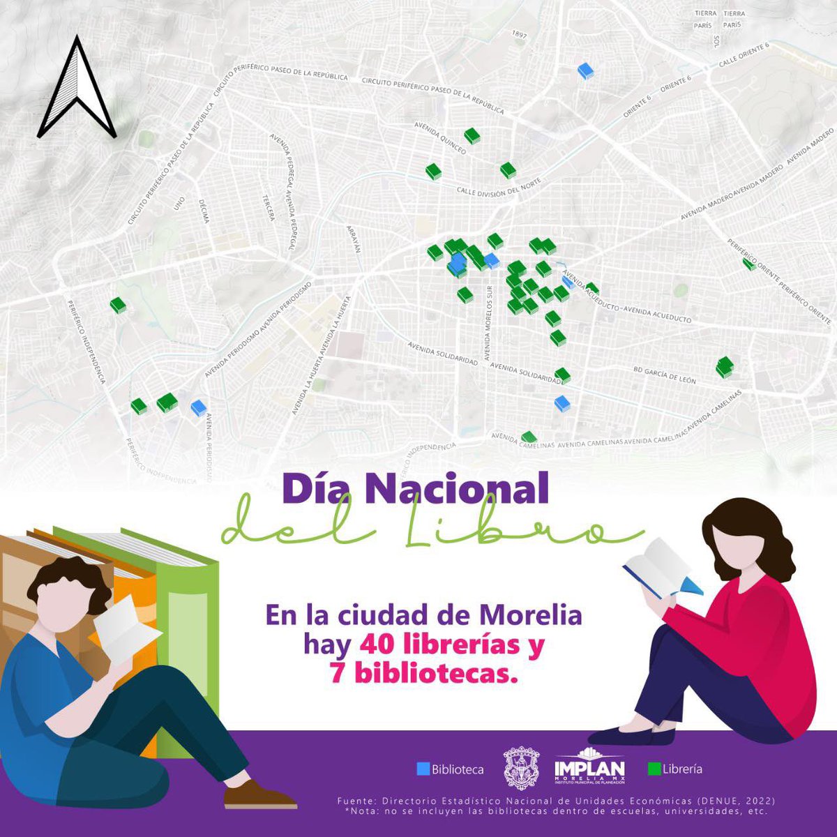 IMPLANmorelia's tweet photo. ¡Hoy es el #DíaDelLibro! Conoce las 40 librerías y 7 bibliotecas que se encuentran en #Morelia y fomentemos el hábito de la lectura. 📖
Puedes checar está y más información en 🔗https://t.co/rTzcz2vMgk
#MoreliaEnDatos
#MoreliaBrilla✨ https://t.co/VA2qG9g2aY