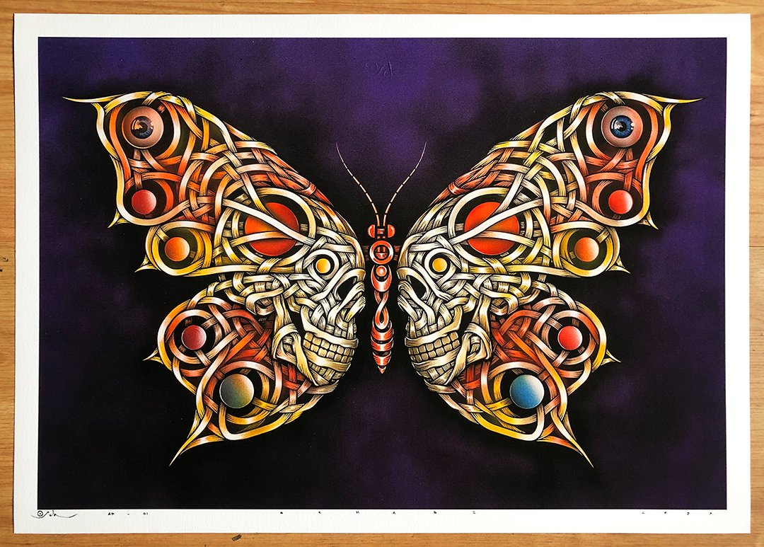 "Butterfly of Death" is my latest print edition  of 25, now is available at: ottoschade.com/wp-admin/post.…. 😀