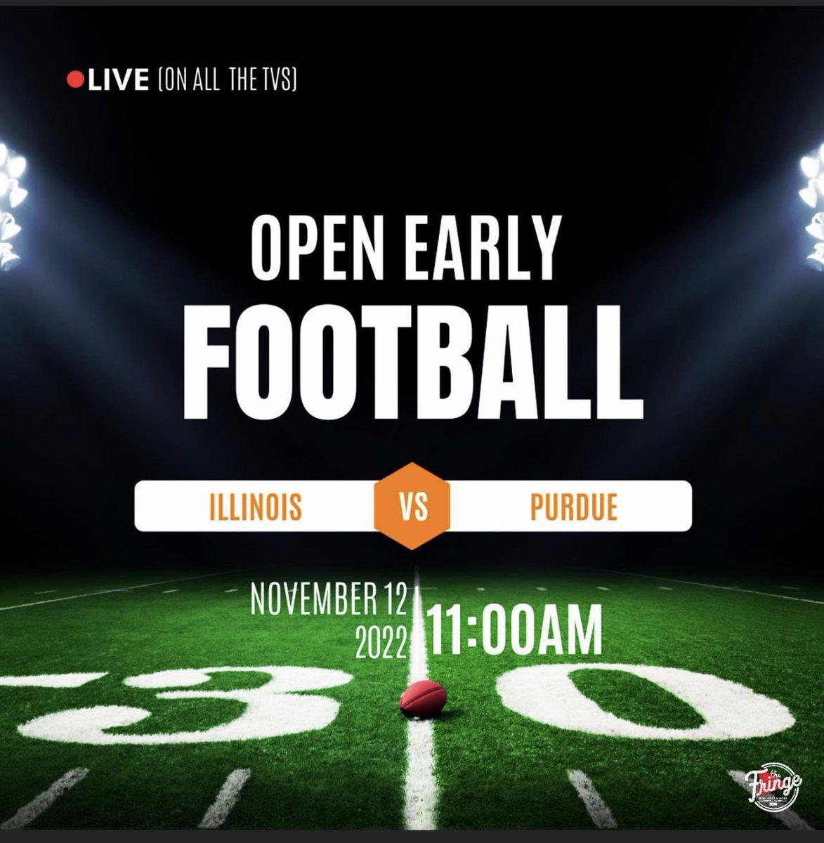 fringeminigolf's tweet photo. Doors open a little before 11:00. Come on out and cheer on the Illini!!! https://t.co/ssR27UlaTM