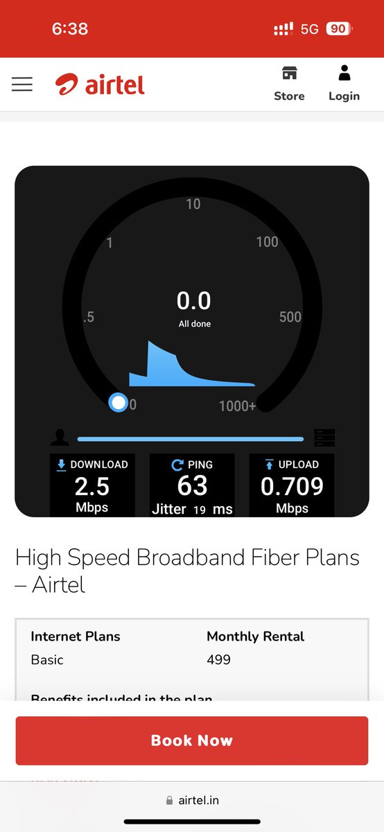 CyberCriminal's tweet photo. @airtelindia #5G #Unbelievable #speed #gurgaon https://t.co/piwXk6vtmF