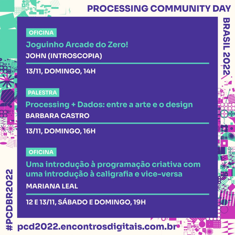 vamoss's tweet photo. Segundo dia do Processing Community Day Brasil acontecendo. Veja a programação:
https://t.co/16JQGB3tNt
Agora "Agentes Autônomos (e suas criações)" com Mateus Berruezo.
@ProcessingOrg @p5xjs @openprocessing @sableRaph
#processing #p5js #creativecode #pcdbr22 #pcd22br #pcd22 https://t.co/H3TQ4JquMF