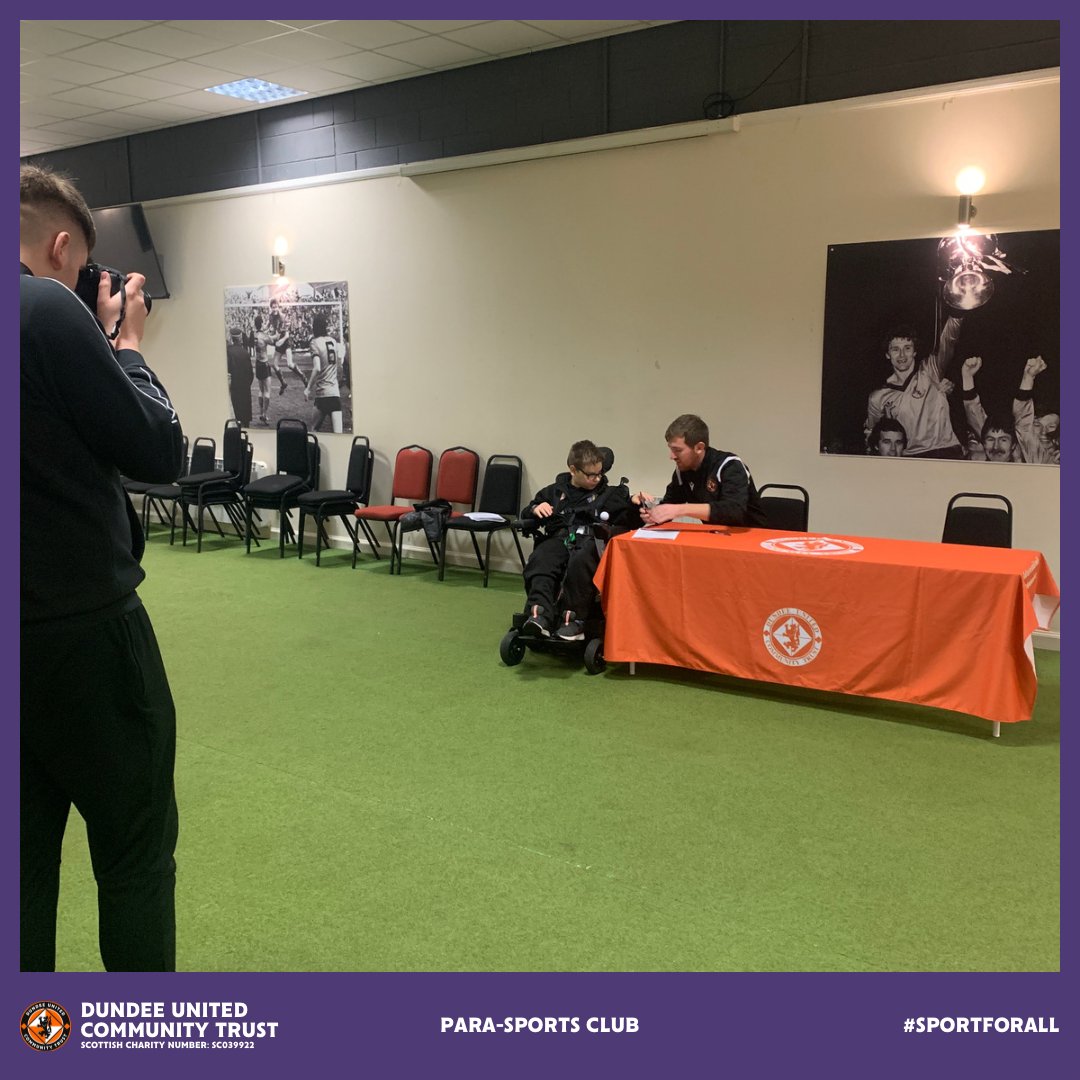 dundeeunitedpsc's tweet photo. We’re at Tannadice Park today as players from Dundee United Autism FC, Dundee United Dynamos Powerchair FC and Dundee United Para FC sign their registration forms 🧡🖤

Find out more about our multi award winning Para-Sports Club at https://t.co/b6LInvwGt1 club.

#SportForAll https://t.co/yAcqw4eHo7