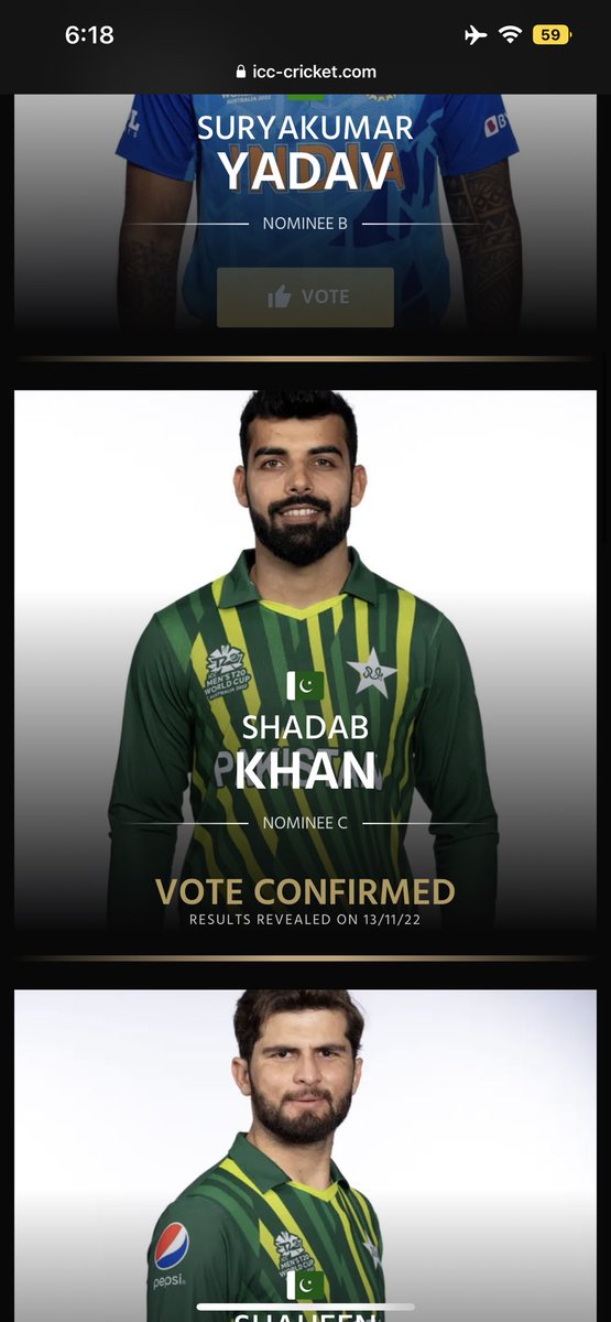 Ayesha08080's tweet photo. @ICC ❤️just voted for the perfectionist https://t.co/MDYtwmYR5p