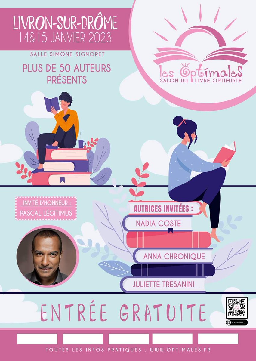 louloublue14's tweet photo. #Optimales #LesOptimalesDeLivron #LesOptimales #Optimales2023 #SalonDuLivre #optimisme #Livron #ManifestationCulturelle #SalonDuLivreOptimiste #LivresOptimistes
Je suis si heureuse de pouvoir participer à ce salon qui promet d'être très bien
#aureliegautier #pascallegitimus https://t.co/yOXIFYSrTS