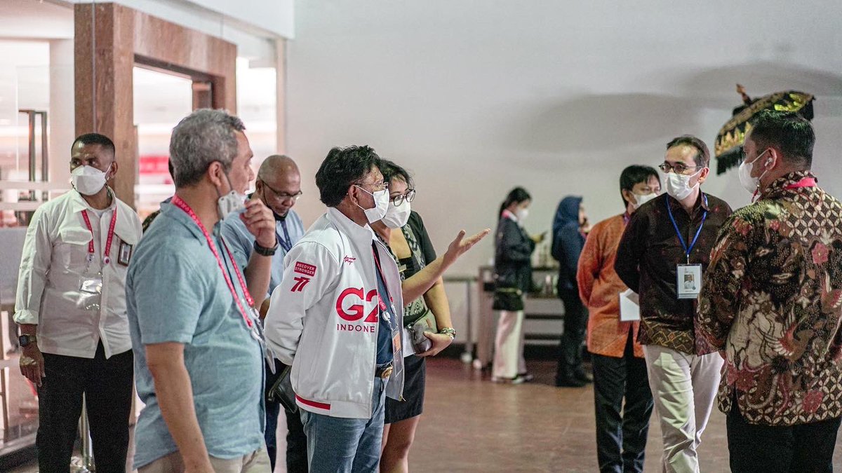 Bapak Luhut B. Pandjaitan, the Coordinating Minister for Maritime Affairs and Investment and The Minister of Communication and Informatics of the Republic of Indonesia, Bapak Johnny G. Plate also inspected the preparations and simulation of G20 Media at #BICC
#G20Indonesia2022