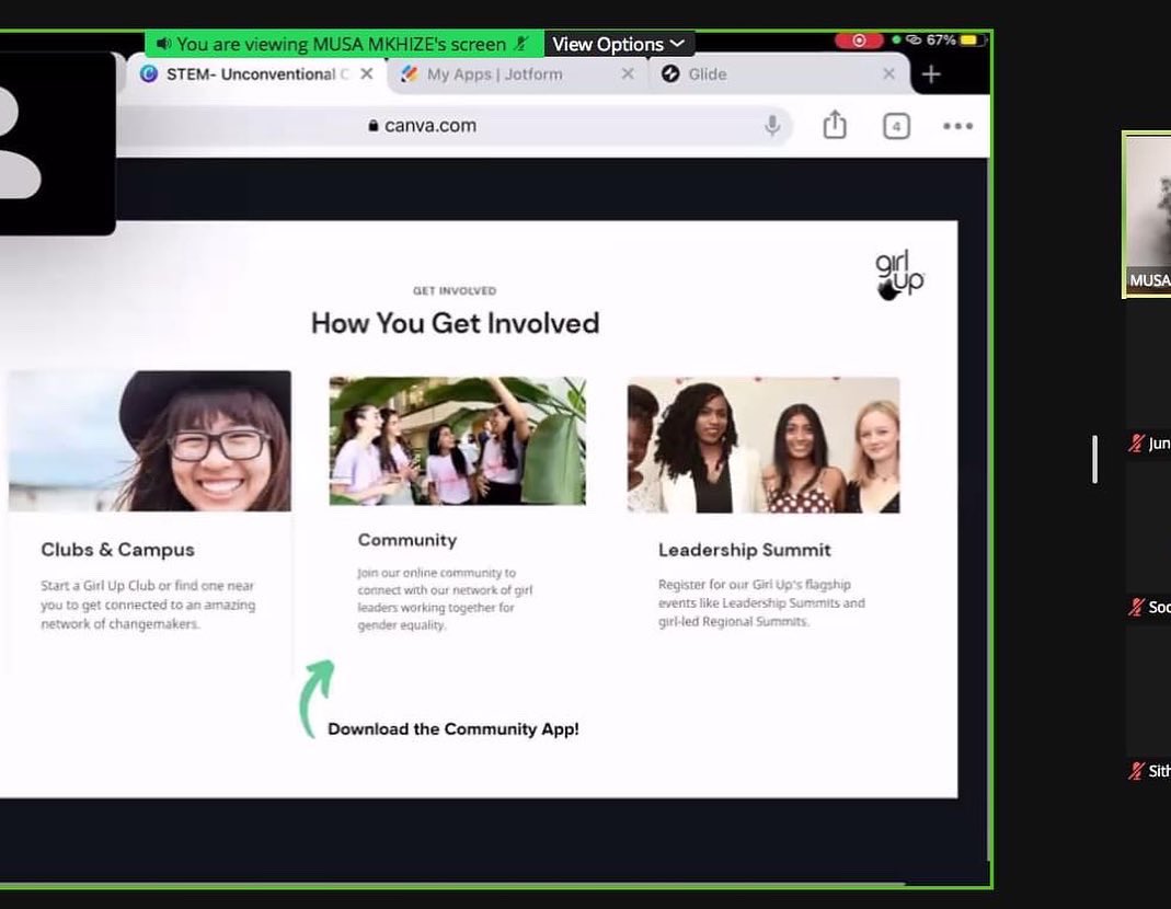 GirlUpAfrica's tweet image. Happening now! You can still register to join our No Code App Building session! 
bit.ly/3TqoIbD
#GirlUPSA #NoCodeAppDevelopment #girlupafrica #girlupcommunity