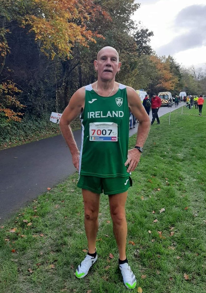 Brian McBride at the Irish /British Masters Cross Country in Santry. 🇮🇪