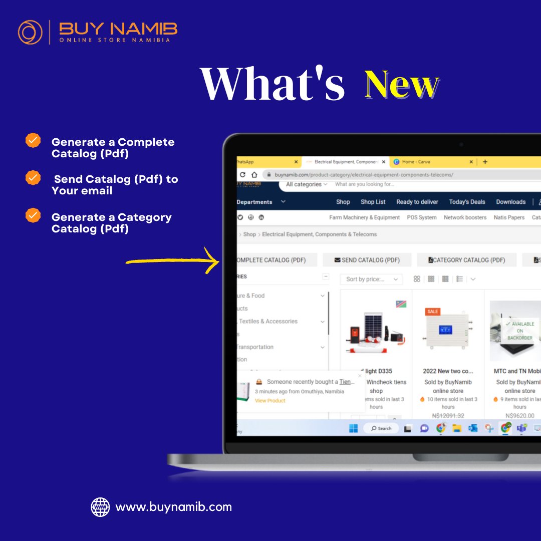 NamibiaStore's tweet image. Personalize your catalog in PDF, is so easy and fast,  generate right away or send to straight to your email
#BuyNamib
#onlineshopping
#onlinestorenamibia
#onlineshoppingnamibia
#shopinoshiwambo
#buyandsellnamibia