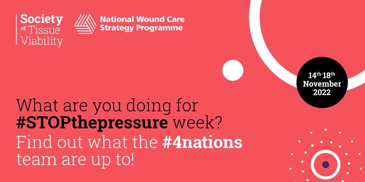 Take a look at what we are doing during #stopthepressure week! Join us for a week full of films, social chat, education and sharing #stopthepressure #4nations #riskassessment societyoftissueviability.org/community/stop…