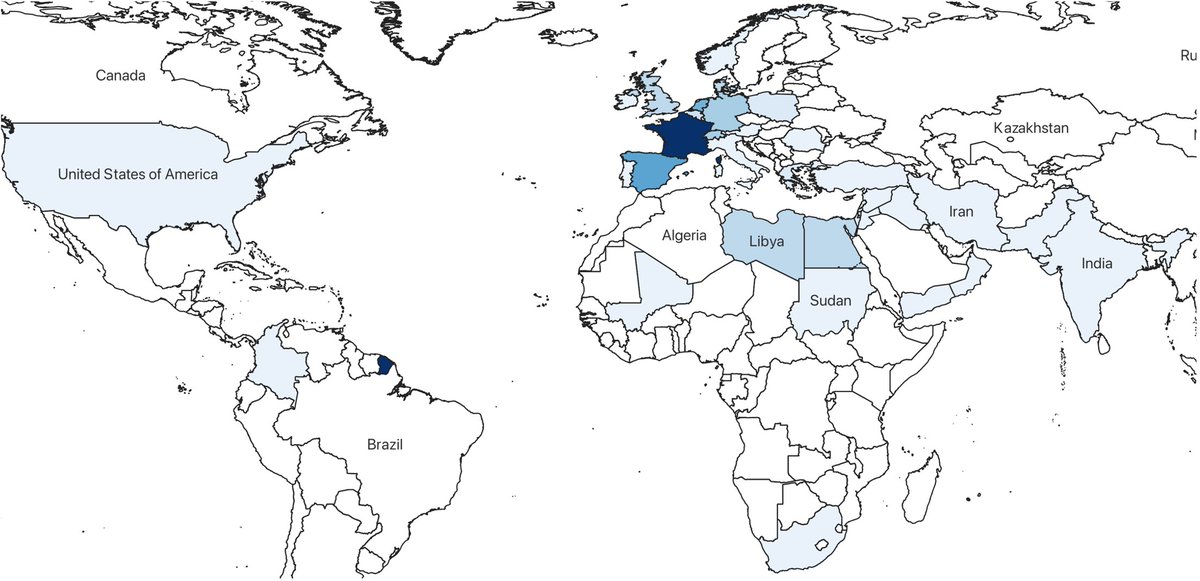 Machine learning methods predict outcomes in Asian, African and American COVID-19 patients using a model derived solely on European patient cohort. Map below shows the prevalence of COVID-19 for each of the 37 countries, 17 European and 20 non-European. doi.org/10.1371/journa…