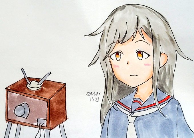 菊月ちゃん「妖精さん頑張れ頑張れ」#艦これ版深夜の真剣お絵描き60分一本勝負#艦これ版真剣お絵描き60分一本勝負_20221112 