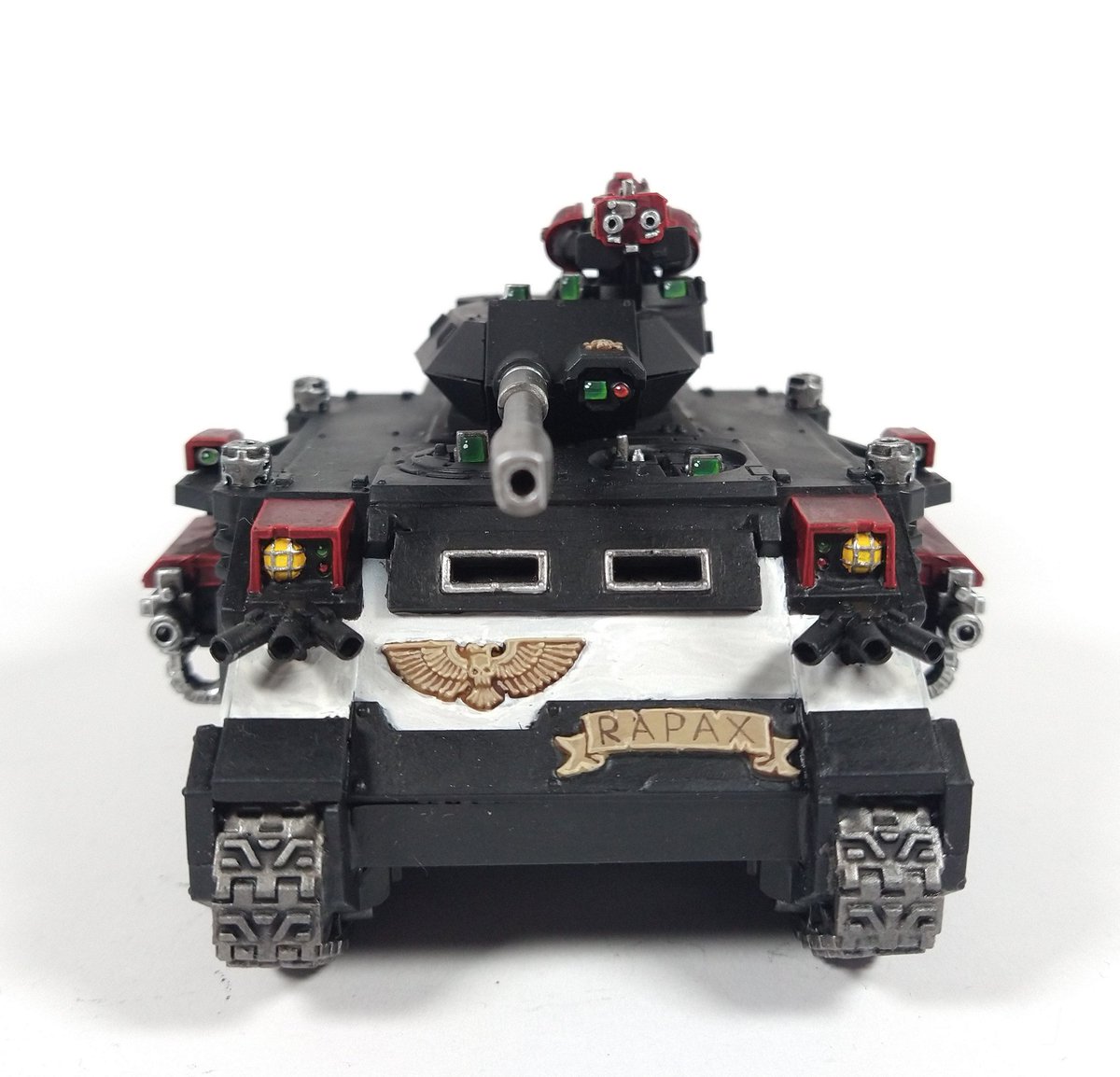 KyrelSkaw's tweet photo. Repaint of one of my old models and the 50th model I've painted: the mighty Predator Tank. Calling this done for now but I will return to highlight the black.
#WarhammerCommunity #Warhammer #Warhammer40k #40k #PaintingWarhammer #BlackTemplars #PredatorTank #HobbyStreak https://t.co/7vrQycGMq1