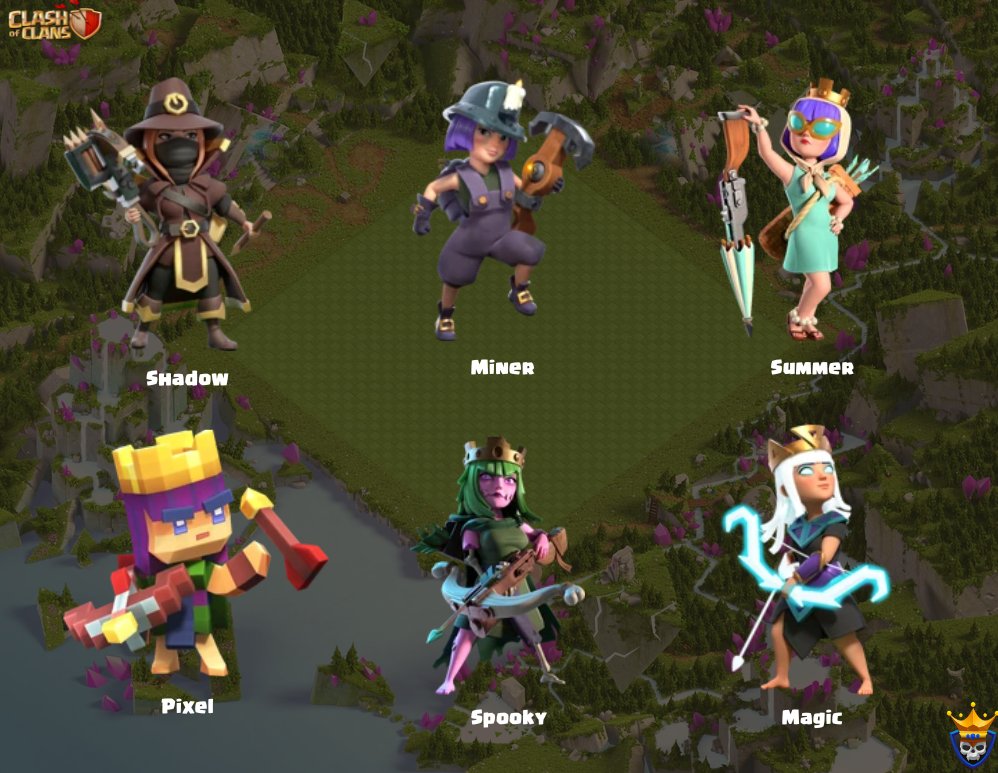 ClashChamps's tweet photo. We have got a total of 6 Archer Queen skins so far in 2022!🏹 Which one is your favorite?😍

Join 18k+ Clash community on Discord 👉 https://t.co/wvXaT0OJCL

#Clashon #ClashOfClans #ArcherQueen #CocHeroSkins #CocCommunity https://t.co/p6337Tf0Gi
