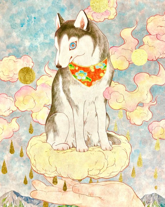 絵画『犬』ヘイ平山画 gallery-uchida_j6-8440-2-k