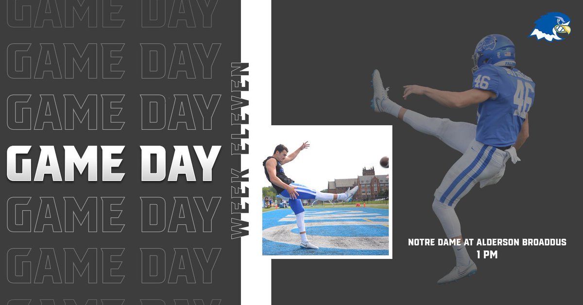 🗣 𝐆𝐚𝐦𝐞𝐝𝐚𝐲! NDC football is on the road today for the final game of the regular season! The Falcons will battle Alderson Broaddus, at 1! #FlyAbove