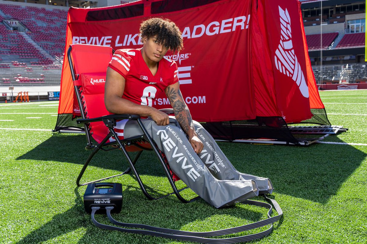 MuellerSportMed's tweet photo. Good luck to REVIVE partner Braelon Allen as he and the Wisconsin Badgers take on the Iowa Hawkeyes today!
https://t.co/TAJRbzxlkD
#getrevived #revive #builtinsport #madeforlife https://t.co/D3zIjGRBXm