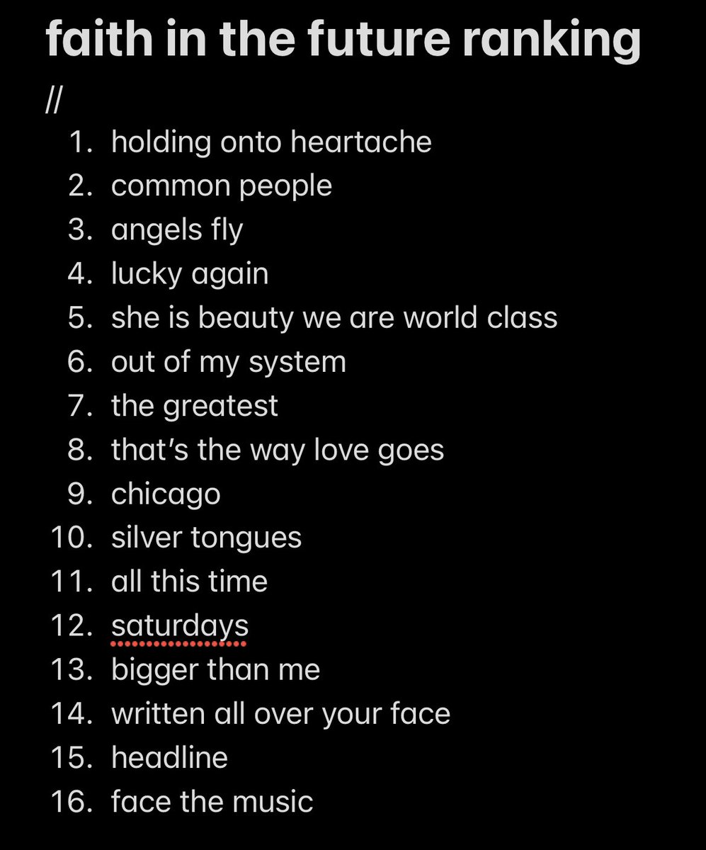 DEV1LSDETA1LS's tweet image. my ranking of fitf after first listen 🥺🤧
