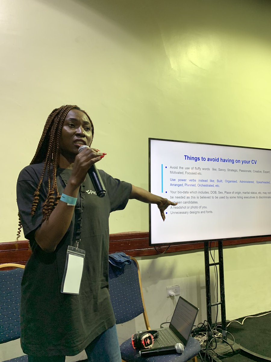 WithPropel's tweet photo. Happening now!
Folakemi Oladimeji, Talent Acquisition Specialist at Propel on CV doβs and donβt.
#GrowBeyondBorders #I4GHACKFEST2022 https://t.co/bKr3tjE8DA