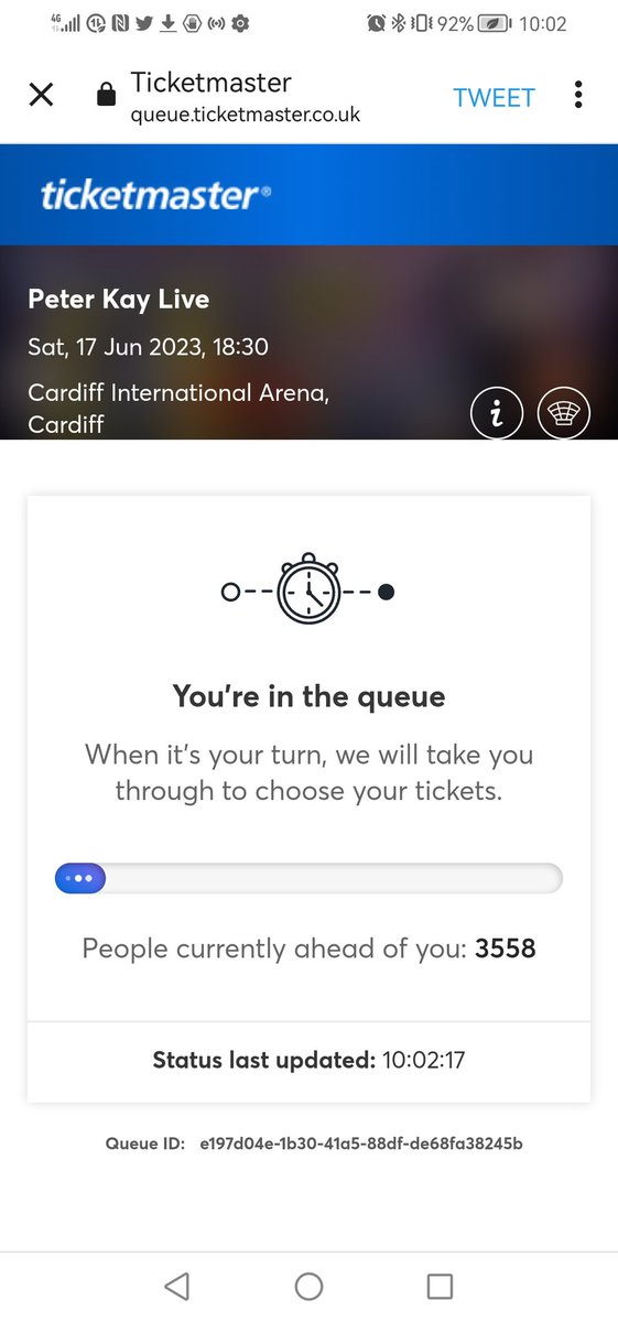 CraigDrew16's tweet photo. @WalesOnline Sadly the venne is too small. This was me at 10am this morning. By 10.40am only 1 ticket left. Then to see people who have bought the maximum of 10 and now reselling for £500 a ticket is disappointing. https://t.co/zC8a7iHtnr