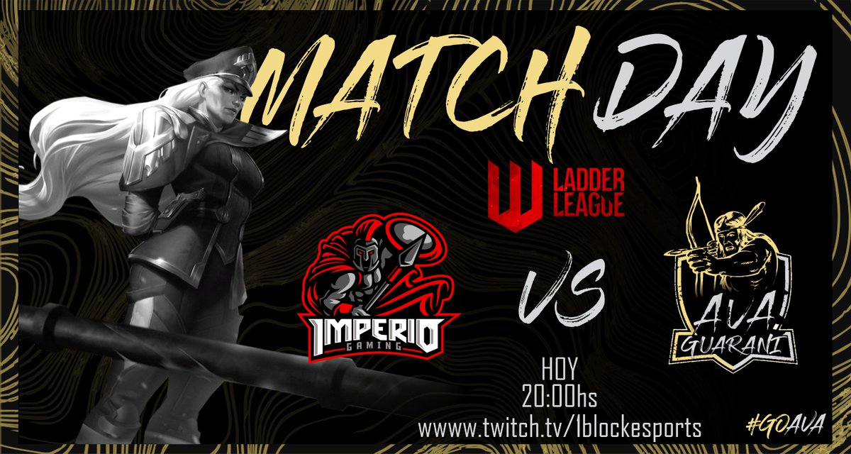 HOY JUEGA AVA !
En esta fecha la tribu busca bajar a @imperiogaminguy en la #ladderleague22 !
Esperamos su apoyo por twitch.tv <a href="/1blockesports/">1block esports</a> !
#goAva