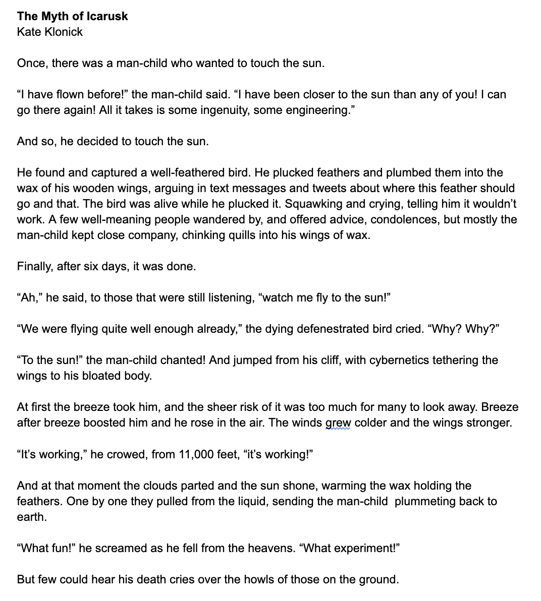 Kate @klonick@mastodon.social on Twitter: "The Myth of Icarusk https