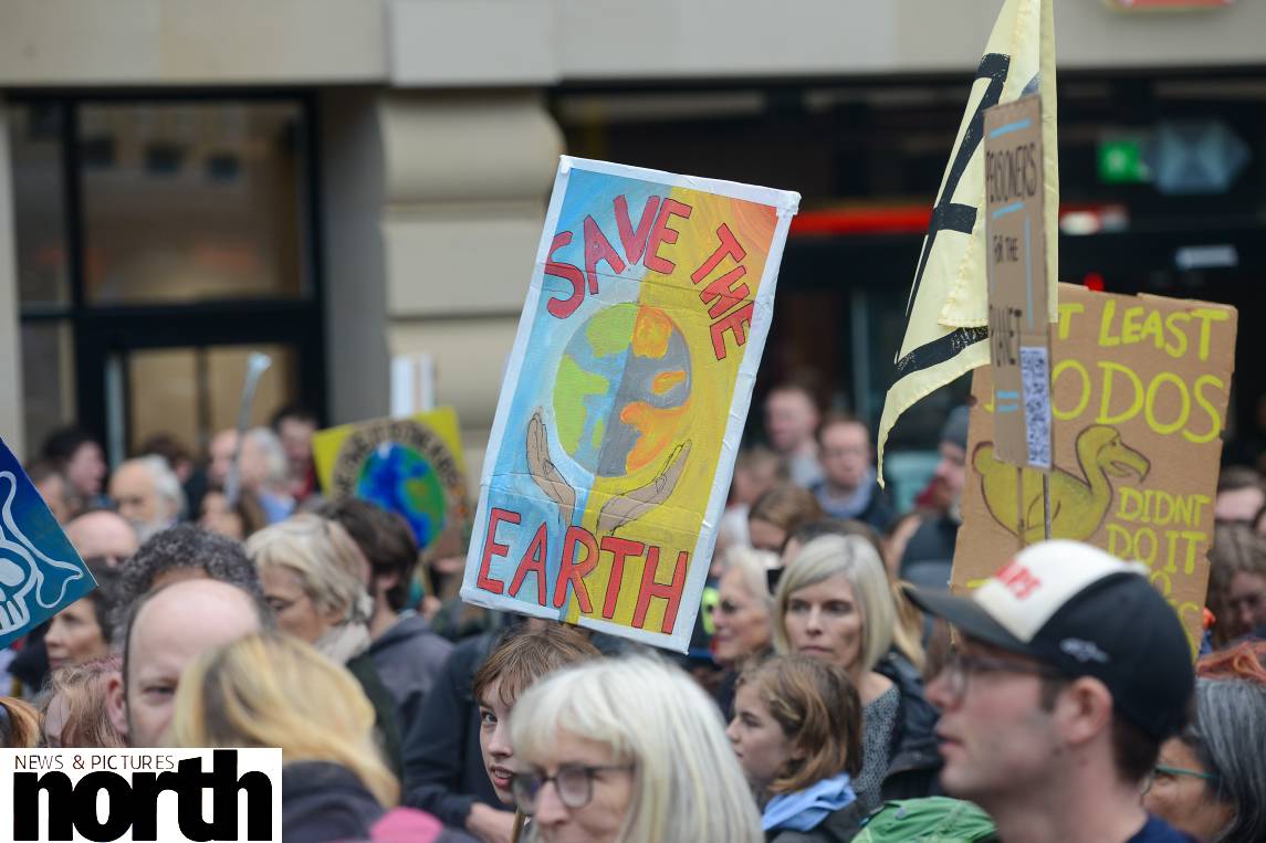 Huge crowds march through Newcastle City Centre this afternoon (SAT) demanding #ClimateJusticeNow
Photos by <a href="/aelliottpicsNNP/">Alex Elliott | NNP</a> 
#COP27  #ClimateAction #GlobalWarming