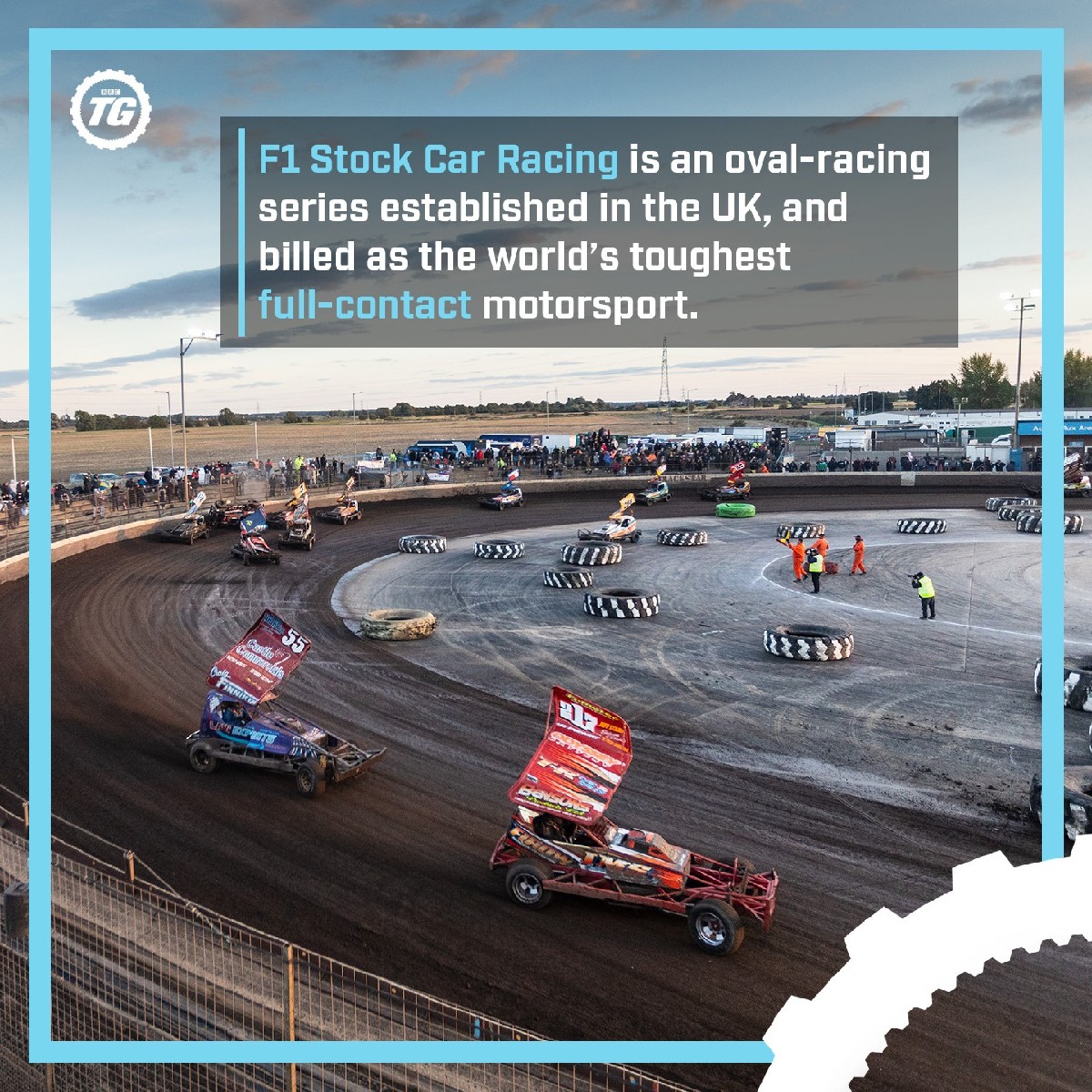 BBC_TopGear's tweet photo. Here’s a brief guide to the F1 race you’ve probably never heard of. Would you to try out this brutal, full-contact motorsport?

Catch all-new #TopGear, Sunday at 8pm on BBC One and @BBCiPlayer https://t.co/XHRtRFLG3j