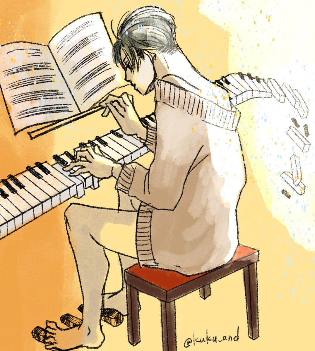 ピアノを弾く のイラスト マンガ作品 Twoucan
