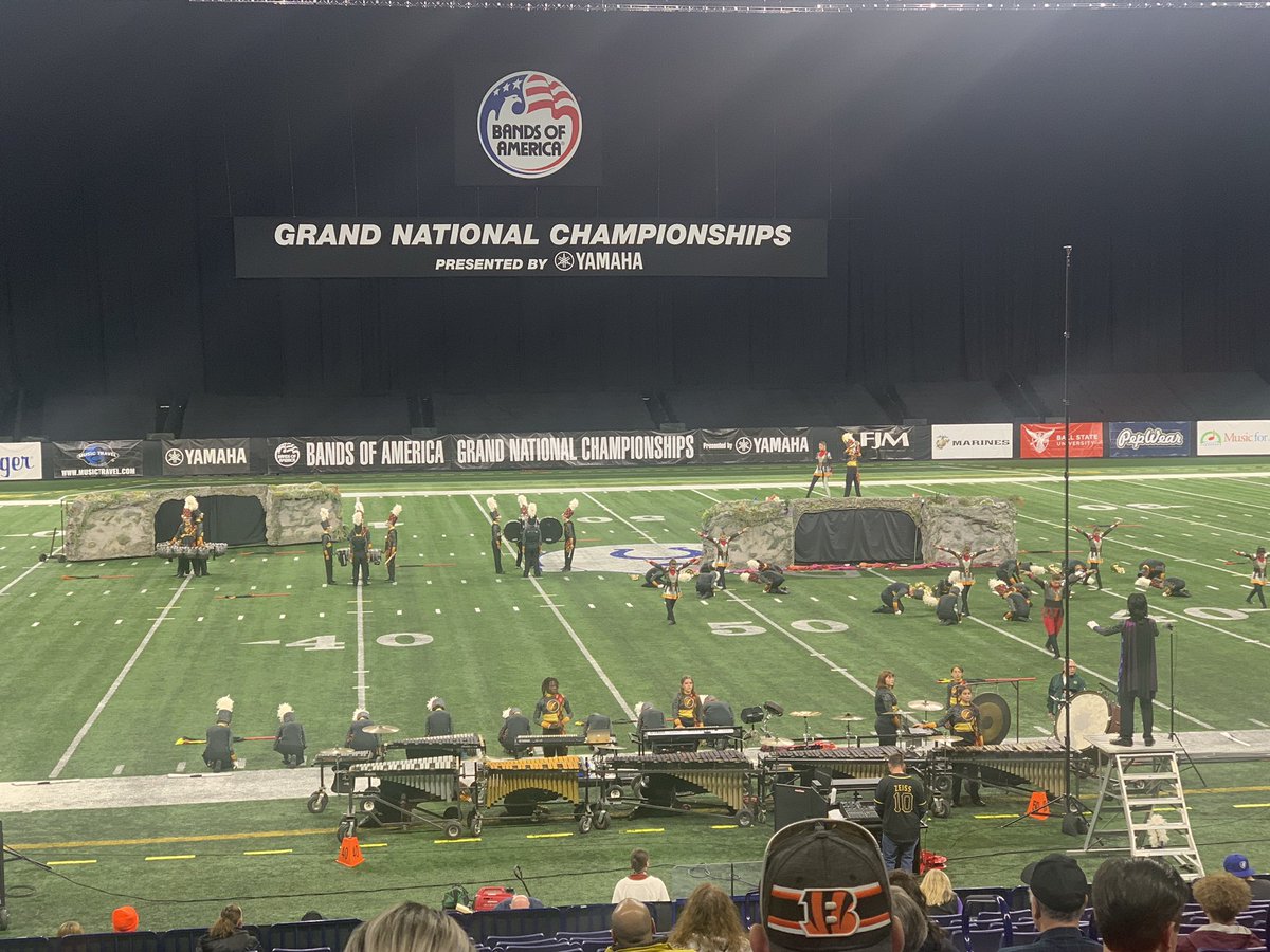 After a 3:50am wake-up, the Murray Tiger Band opened <a href="/BANDSOFAMERICA/">BANDS OF AMERICA</a> Grand National Semi-Finals Competition with a fantastic 7:15 am performance! <a href="/MurraySchools/">Murray Independent Schools</a> #TheHunted