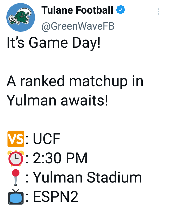 I will be visiting Tulane University and attending the game in New Orleans today!!! 💯 <a href="/GreenWaveFB/">Tulane Football</a> <a href="/BeechFootball/">Beech Football</a>