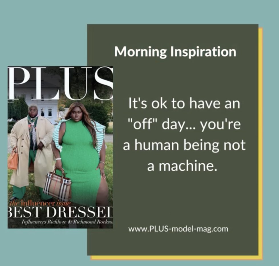 Plusmodelmag's tweet image. Morning Inspiration...
#plusmodelmag