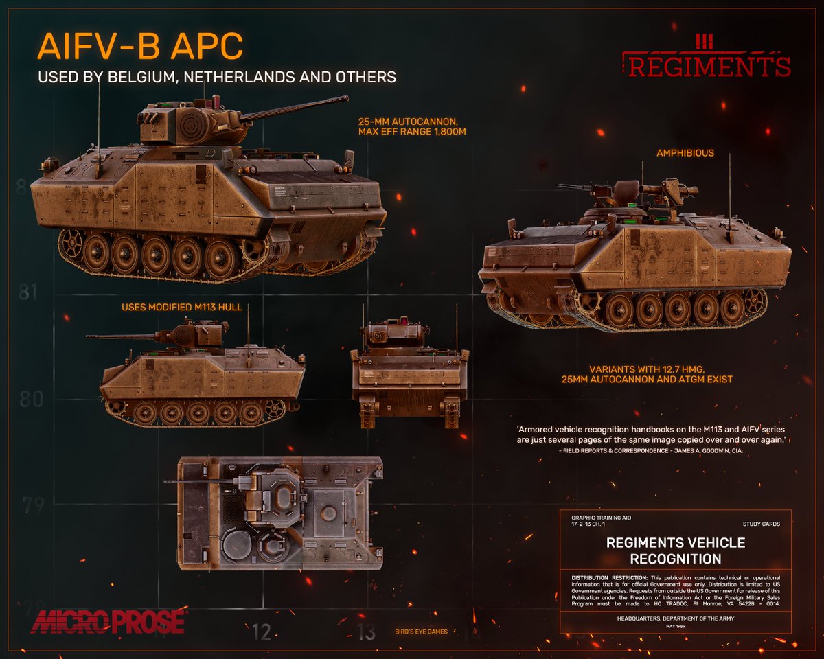 RegimentsRTS's tweet image. I've remembered we had two more sets of Vehicle Recognition Cards, missed in the pre-release hurry.
Let's take a look at a UK/BE mix while the Free-DLC is being cooked.
#screenshotsaturday #microprose #pcgaming #gamedev #madewithunity