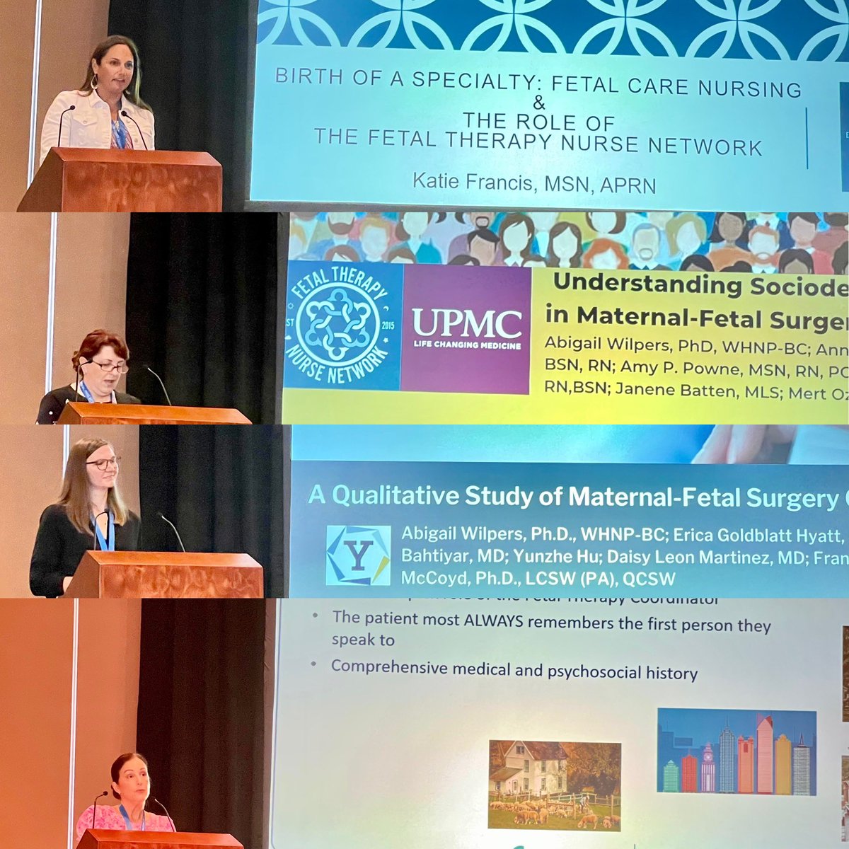 THANK YOU @IFMSS2022 for emphasizing the WHOLE care of pregnant people and families by starting the conference with research from @nursefetal and clinicians focused on #maternalmentalhealth, #healthequity, #interprofessional practice and #fetaltherapy counseling. 1/2