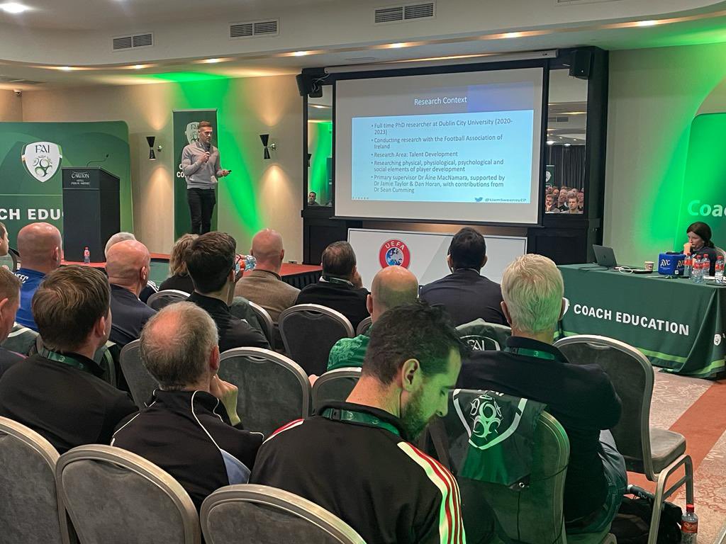 NiallORegan29's tweet image. Our next speaker in the @FAIreland @FAICoachEd @FAIGrassroots @UEFA Coaching Conference is @LiamSweeneyEP @DcuPerformance @AineMacNamara_ @DanHoran10 

#lifelonglearning
#learnercentred
#realitybasedlearning
#UEFAcoaching