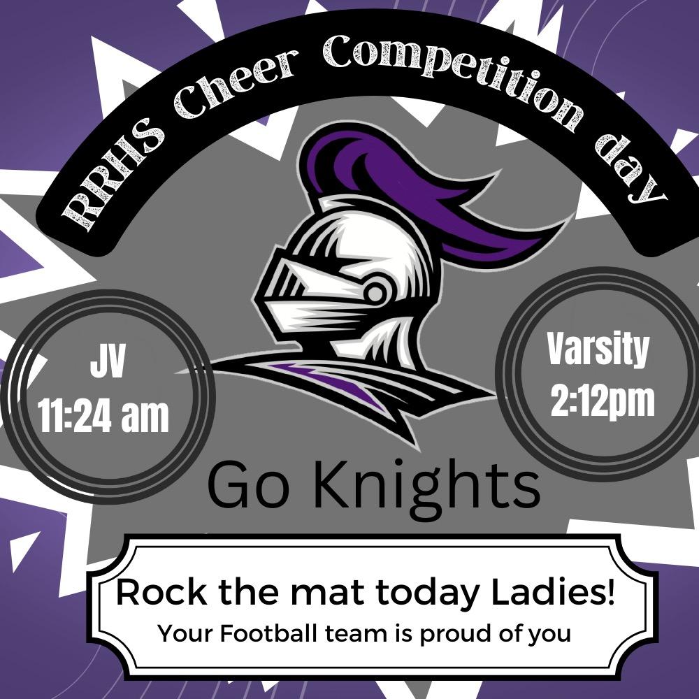 coachmill57's tweet photo. Knights Nation...Be sure to get out to Hudson H.S. to support our awesome award winning cheer team! https://t.co/9i3fjsmPWU
