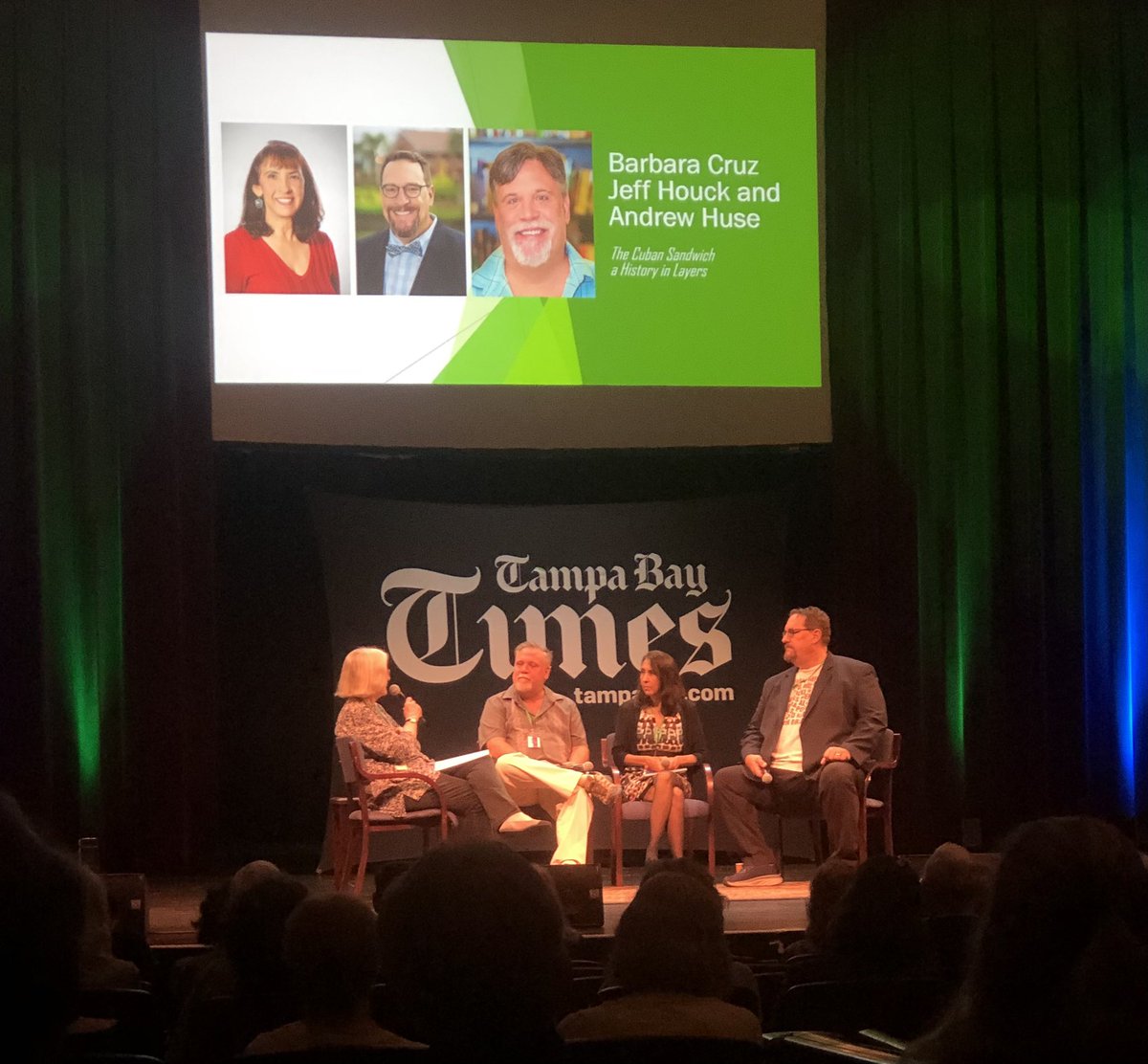 Sharon Kennedy Wynne (@sharonkwn) on Twitter photo I never thought I would find a lengthy discussion on the Cuban sandwich fascinating but it is! Very much enjoying <a href="/usflibraries/">USF Libraries</a> Andrew Huse, professor Barbara Cruz and food writer <a href="/JeffHouck/">Houck</a> talking about their new book on it at <a href="/TB_Times/">Tampa Bay Times</a> Festival of Reading today I never thought I would find a lengthy discussion on the Cuban sandwich fascinating but it is! Very much enjoying <a href="/usflibraries/">USF Libraries</a> Andrew Huse, professor Barbara Cruz and food writer <a href="/JeffHouck/">Houck</a> talking about their new book on it at <a href="/TB_Times/">Tampa Bay Times</a> Festival of Reading today