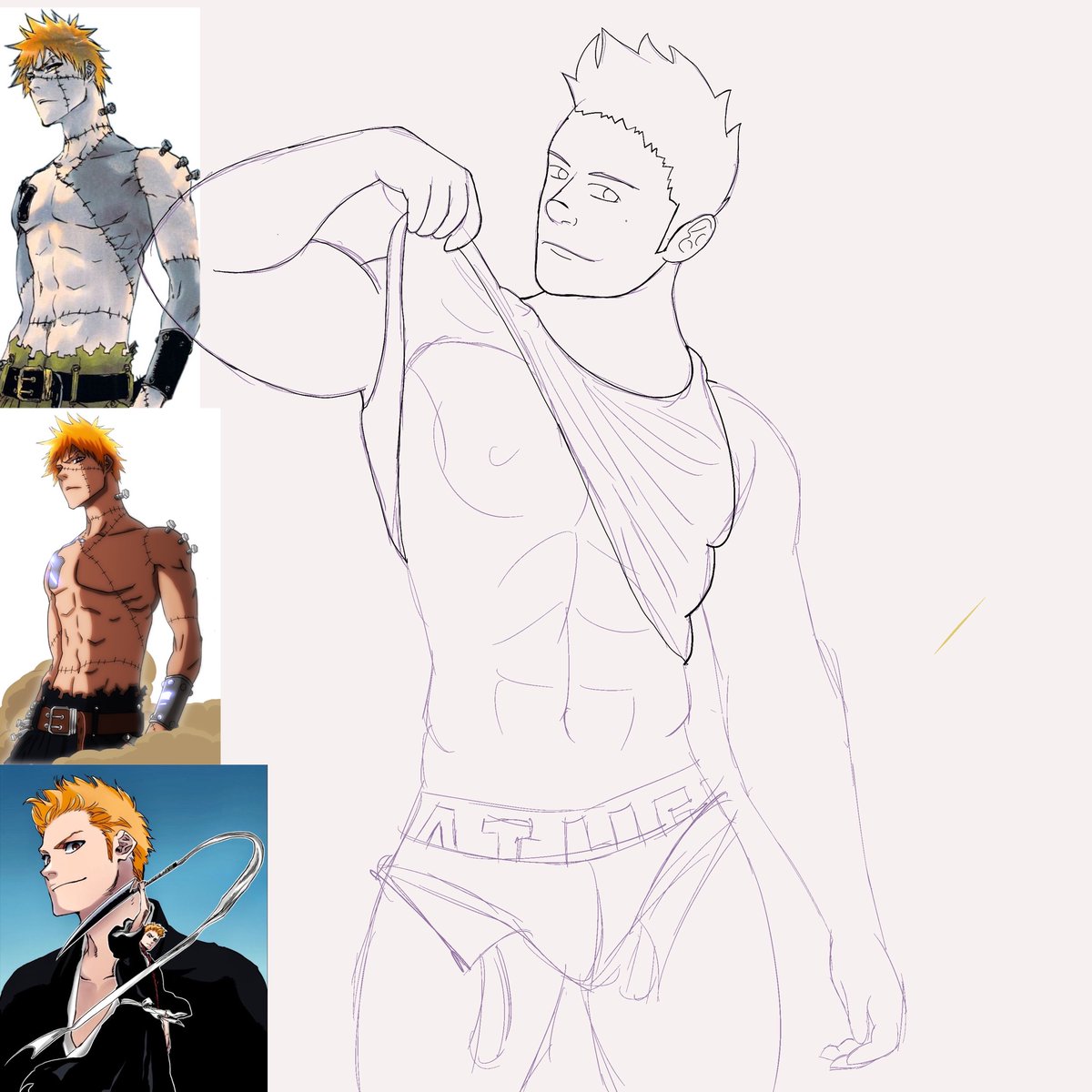 ArchonAether's tweet photo. I know I missed Halloween but here’s a #wip of Itchigo Kurosaki I was so happy when 1000BW was announced I couldn’t resist https://t.co/qYr3YFbn2a