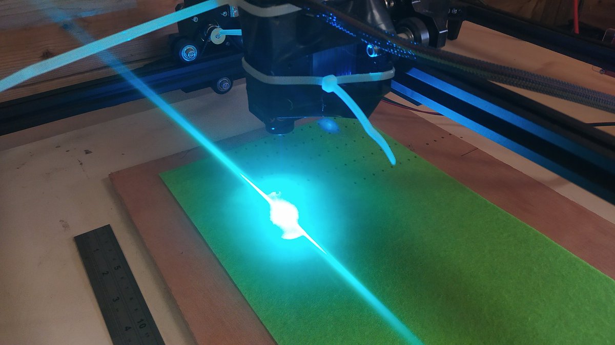 Lazy Laser Sewing! Cutting holes in felt for wool stitching to make a little tool roll! #MadeWithWool