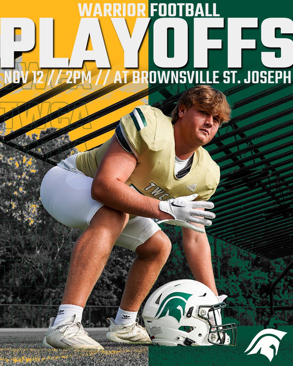 🏈 WARRIOR FOOTBALL GAME DAY!
• vs Brownsville St. Joseph
• 2pm
