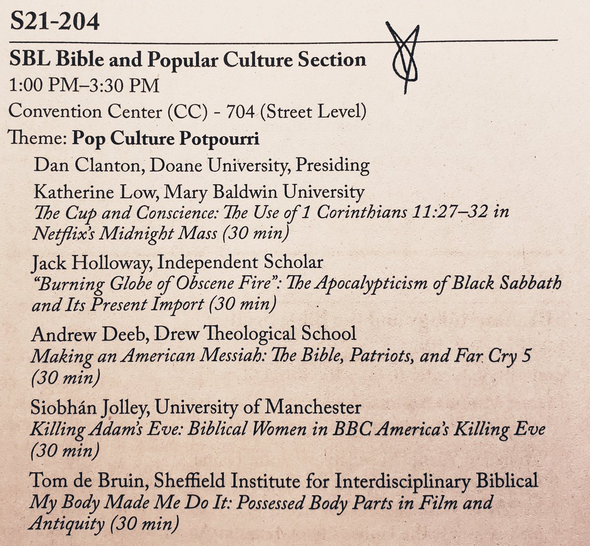 Dan Clanton, Jr. (@danclantonjr) on Twitter photo Y'all! Dig the amazing papers & sessions the Bible & Popular Culture section is hosting at the #AARSBL this year! Shoutout to & gratitude for <a href="/ecoody/">Elizabeth Coody</a> & <a href="/DrKLow/">Katherine (Katie) Low</a>! Hope to see y'all at #AARSBL22! Y'all! Dig the amazing papers & sessions the Bible & Popular Culture section is hosting at the #AARSBL this year! Shoutout to & gratitude for <a href="/ecoody/">Elizabeth Coody</a> & <a href="/DrKLow/">Katherine (Katie) Low</a>! Hope to see y'all at #AARSBL22!
