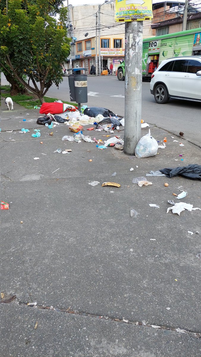 Chepelo's tweet image. Este es el estado del aseo en el barrio Nueva Zelandia. El operador de aseo retiró los contenedores sin aviso. Soluciones por favor, estamos llenos de basuras y roedores. @AlcaldiaSuba11 @JulianMorenoB @ContraloriaBta @AreaLimpiaESP