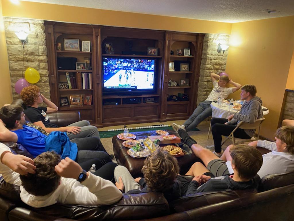 Great night at the Fridley's last night. The boys had a preseason meeting!