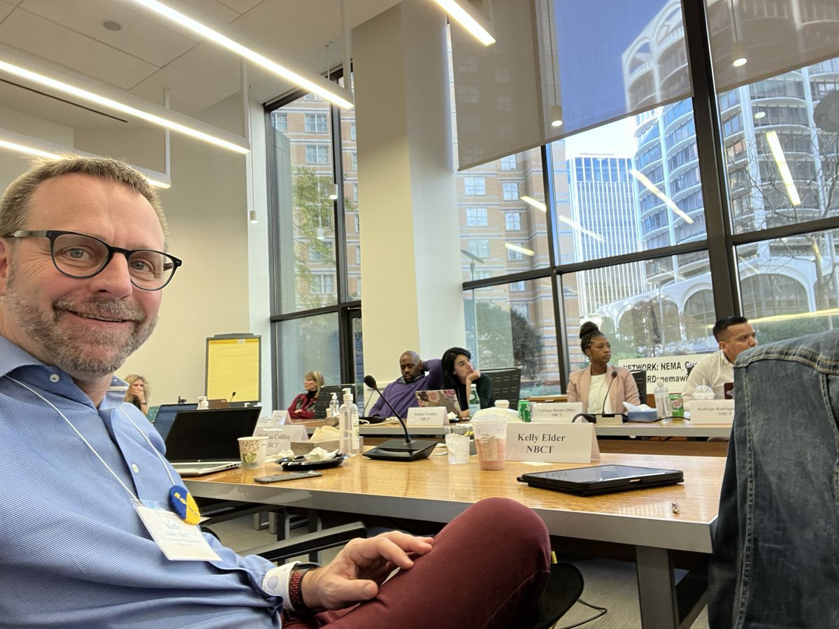 keldermt's tweet photo. Day #2 of our @NBPTS Board meeting today. So many good things happening to encourage professional educators to pursue National Board Certification. @HelenaPublic @MontanaFed @tmpoling @JulianaUrtubey3 @TheJoseVilson @Pbrookins44 @Ebrowndavis @kareem_neal @CollinsNBCT https://t.co/hlbAlXNXvx